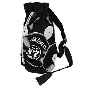JACK DANIEL'S OLD NO. 7 BRAND DRAWSTRING BAG – BLACK & WHITE DESIGN